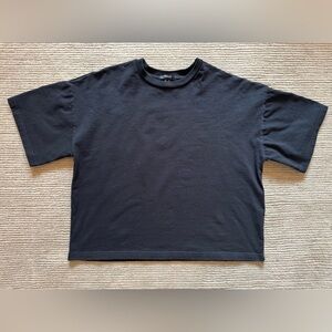 Forever 21 Crew Neck Short Sleeve Heavyweight Cropped Tee T-Shirt 100% Cotton XL